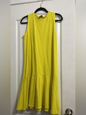Zara Bright Yellow Sleeveless A-Line Dress Small